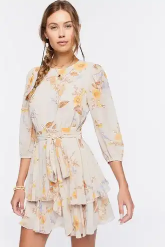 Floral Print Mini Dress