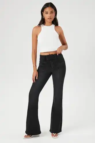 Flare Mid-Rise Jeans