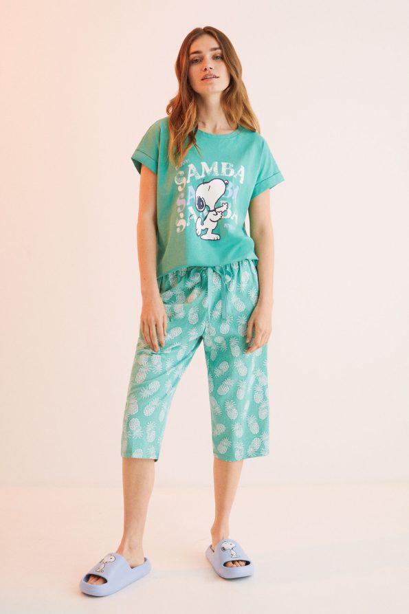 Snoopy pirate pajamas pineapples