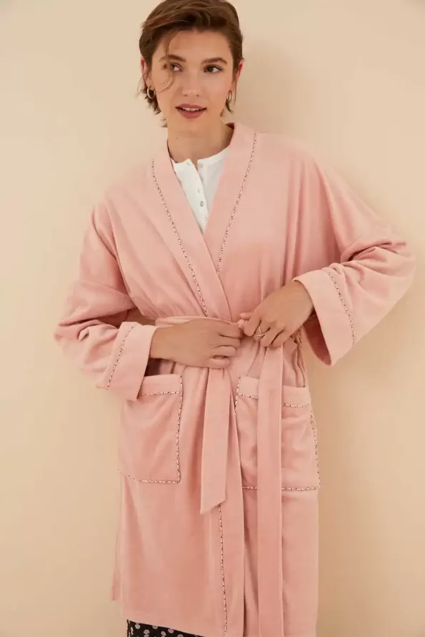 velvet midi robe