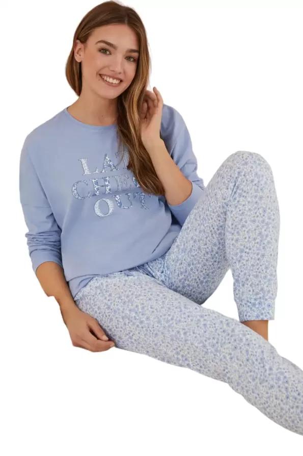 multi-flower cotton pajamas