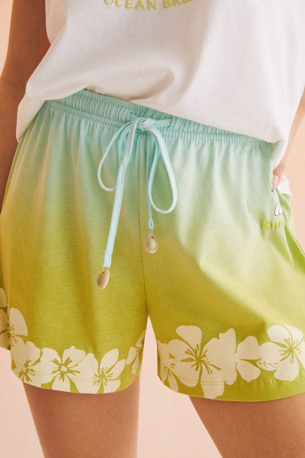 Tie dye Snoopy shorts