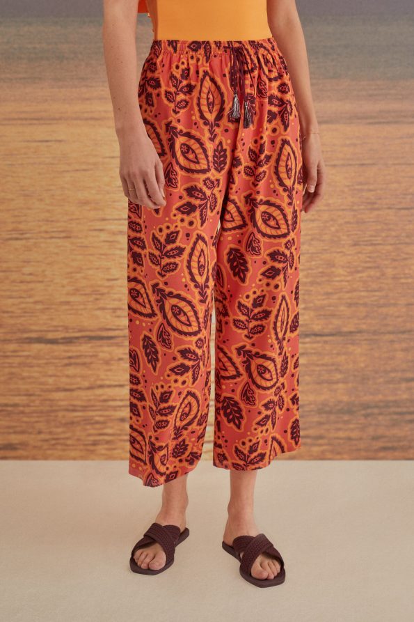 Printed Capri long pants