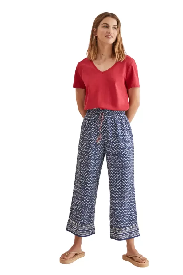 Long Capri zigzag pants