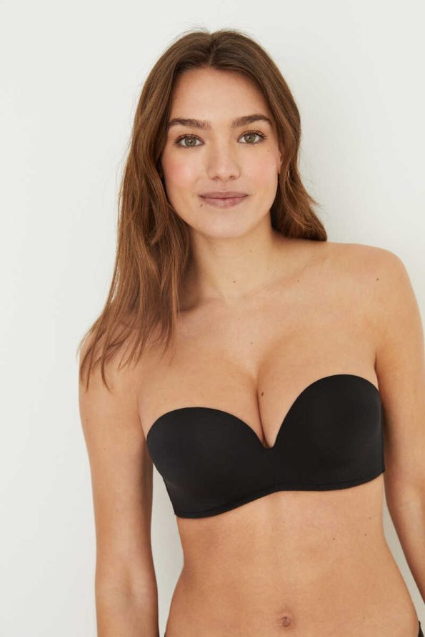 SUPERB Super push up microfiber strapless bra