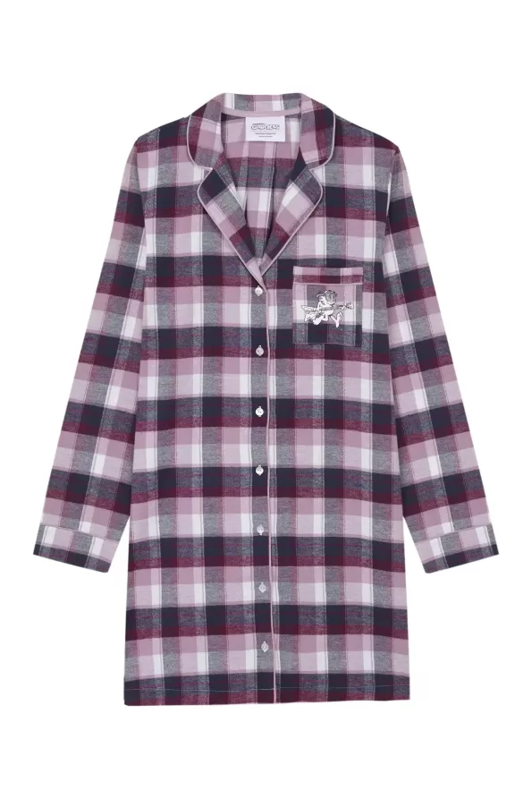 checked flannel shirt nightgown