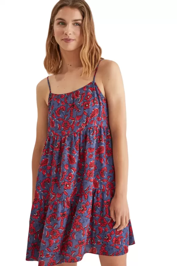 Short boho strap dress