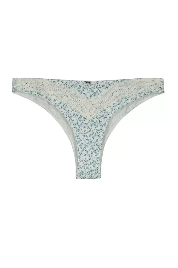 Floral lace Brazilian panties
