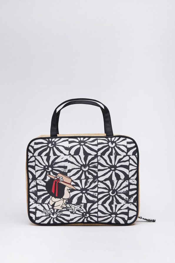 Mafalda printed large toiletry bag