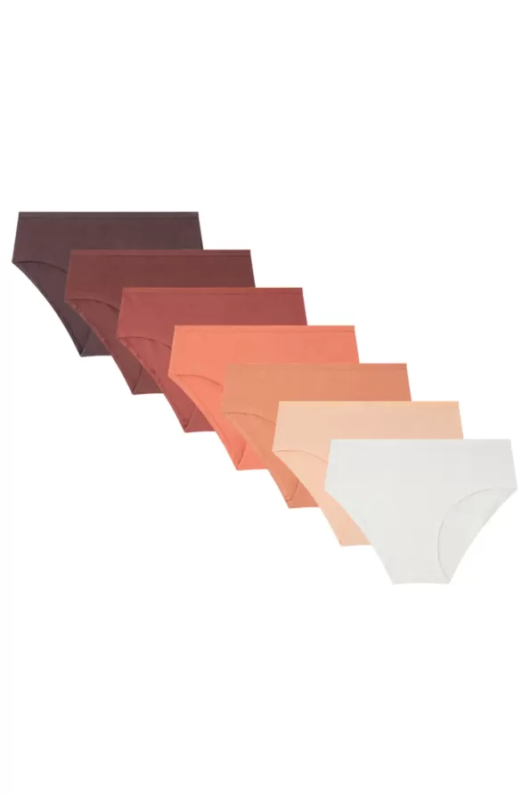 Pack of 7 wide cotton panties