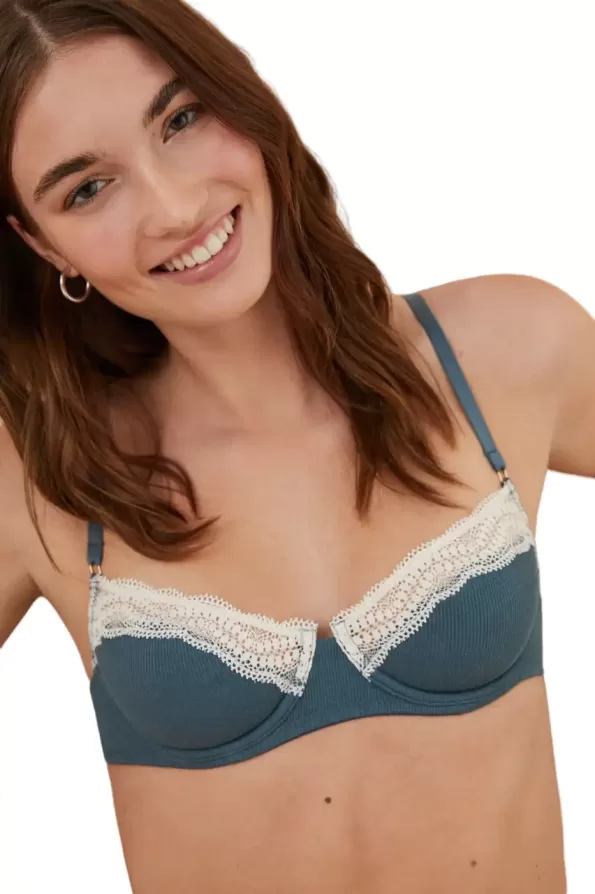 PRETTY cotton balconette bra