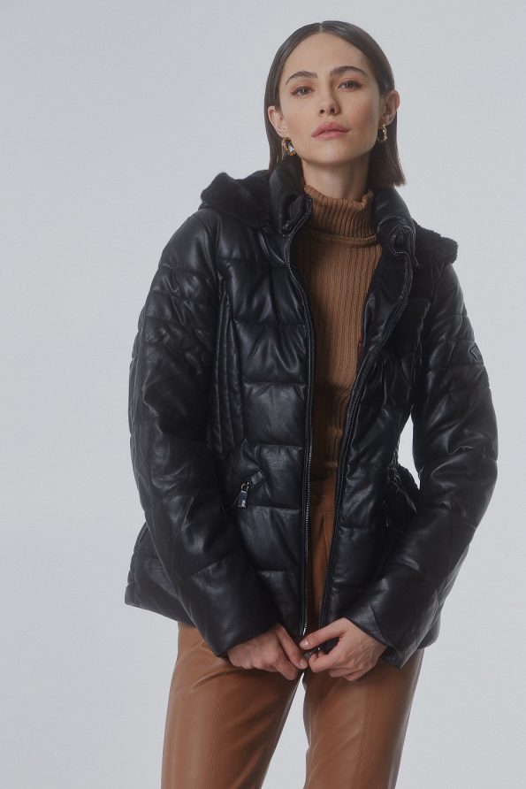Midi jacket with belt