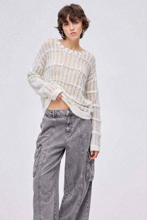 Sweater with loose knit