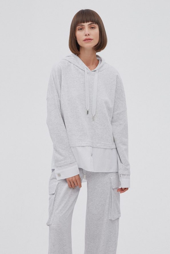Double fabric hoodie