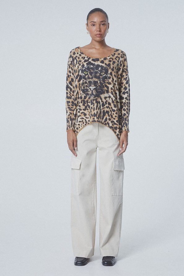 Animal printed sweater