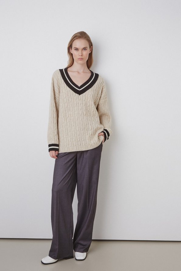 Cable knit sweater