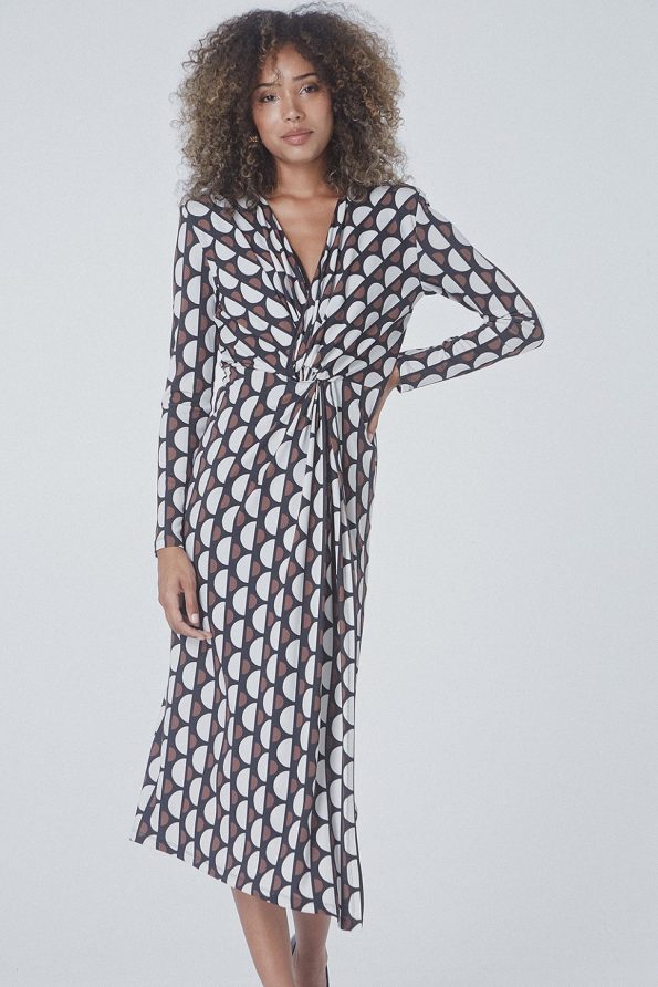 Printed midi dress