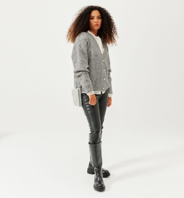 Ribbed cardigan