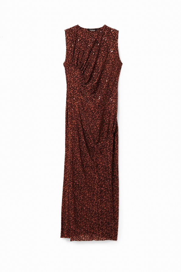 Slim velvet midi dress