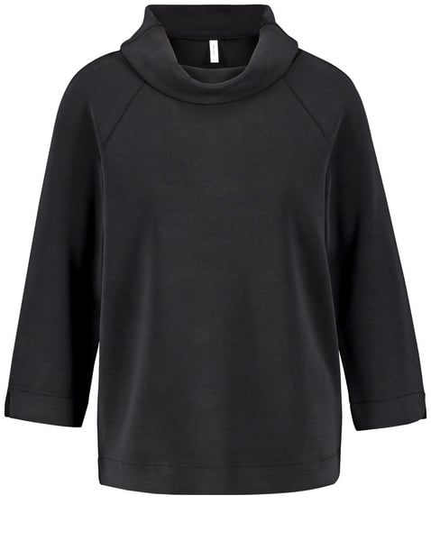 3/4-sleeve top made of interlock jersey
