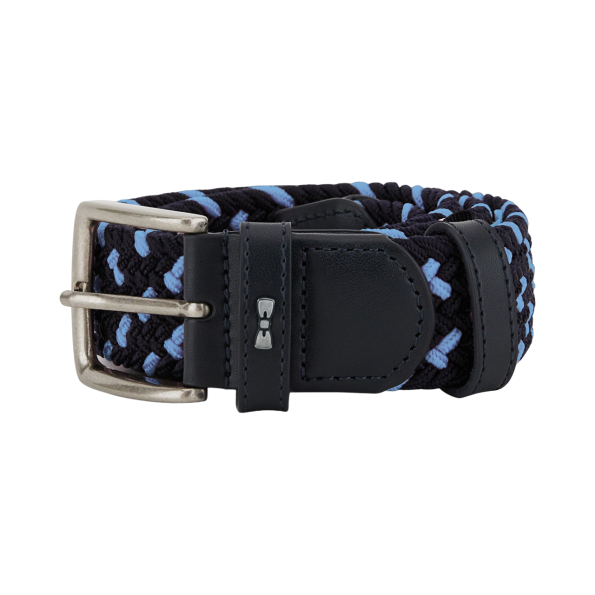 Bicolour braided elastic belt