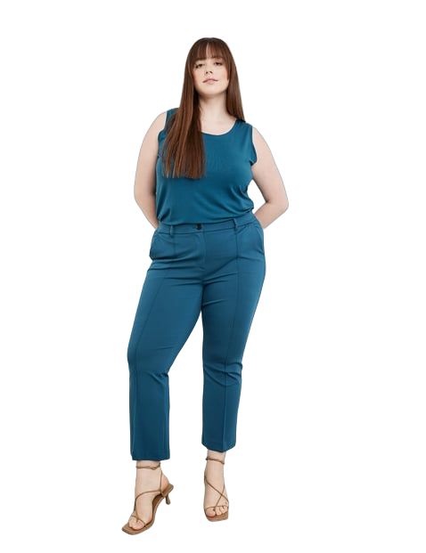 7/8-length stretch trousers