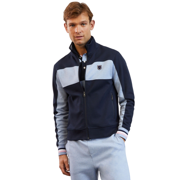 Colourblock zipped sweatshirt