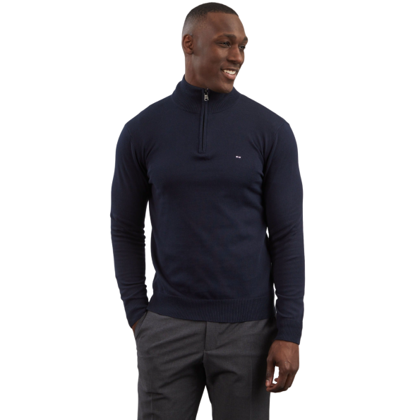 cotton jersey jumper with trucker neck