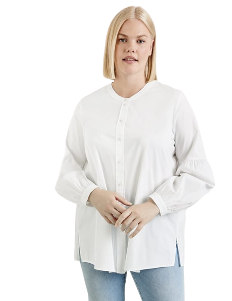 Blouse with balloon sleeves