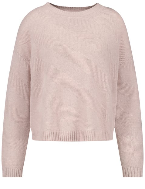 Cashmere jumper with a knitted texture