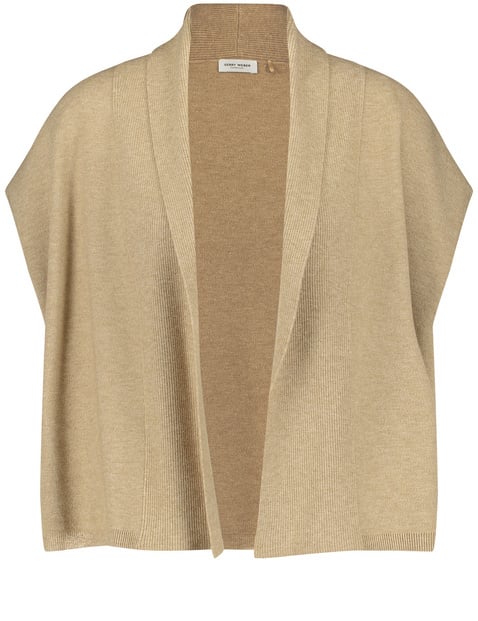 Open cardigan with a shawl collar and wide sleeves