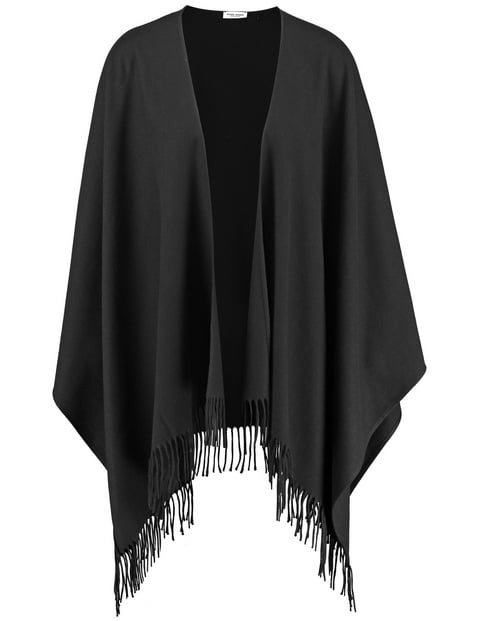 Simple cape with fringes