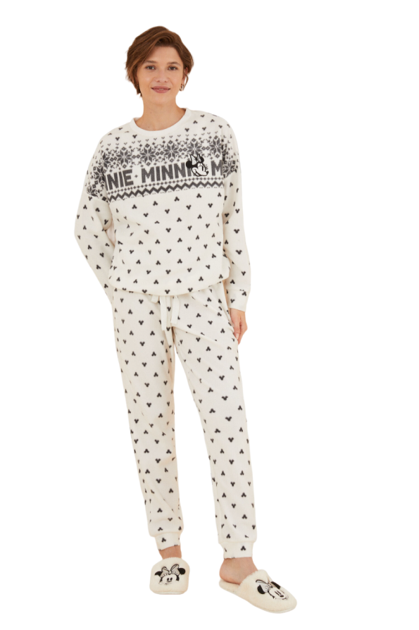 Minnie Mouse long fleece pajamas