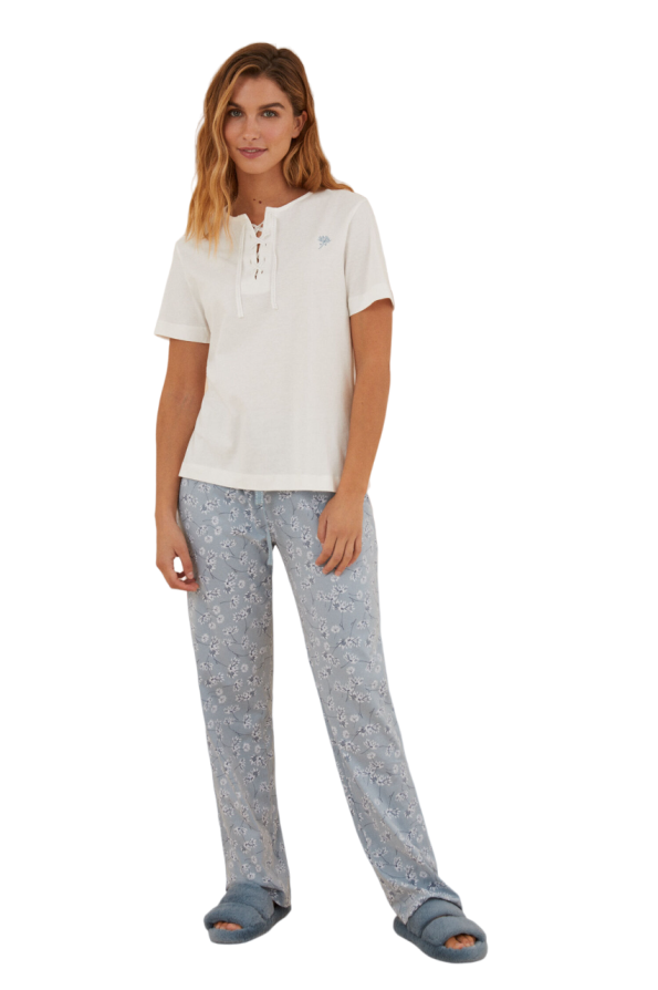 floral long pants pajamas