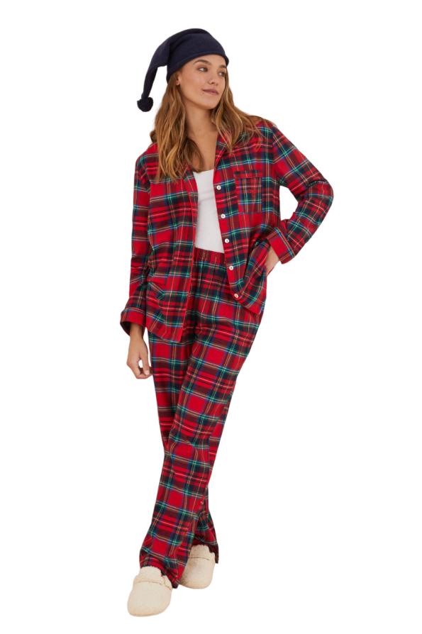 cotton checked pajamas