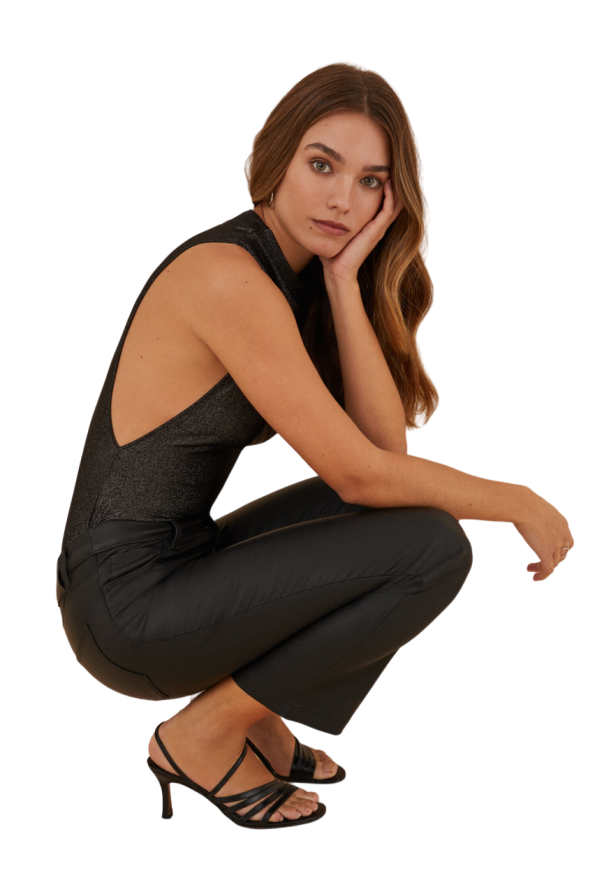 Lurex body with high neck