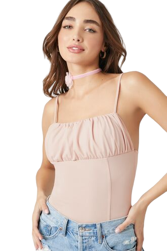 Ruched Cami Bodysuit