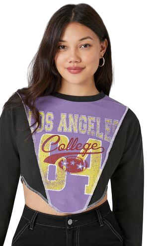 Cropped Los Angeles College Pullover