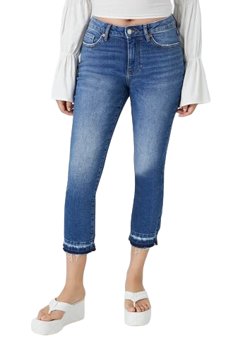 Stretch-Denim Ankle Jeans