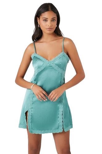 Satin V-neckline Cami Dress