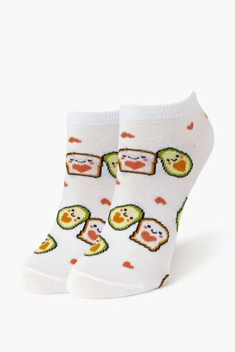 Avocado Toast Print Ankle Socks