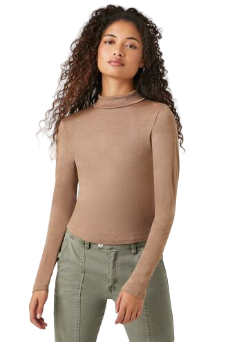 Fitted Turtleneck Top