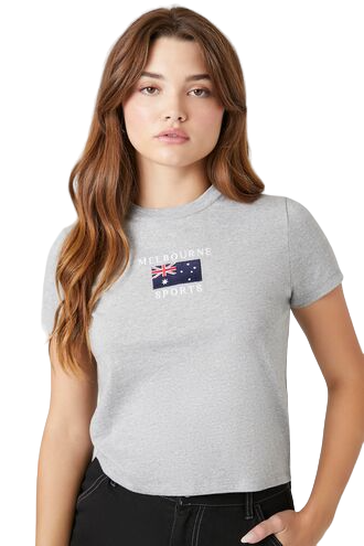 Melbourne Sports Embroidered Graphic Tee