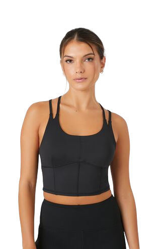 Crisscross Back Longline Sports Bra