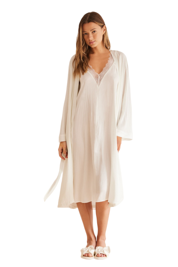 Long satin robe