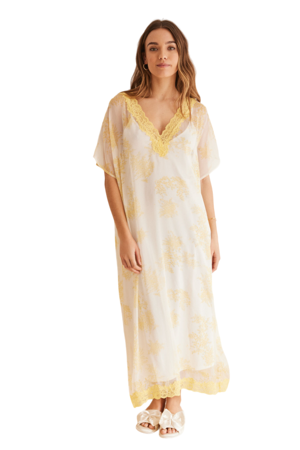 Chiffon caftan dress