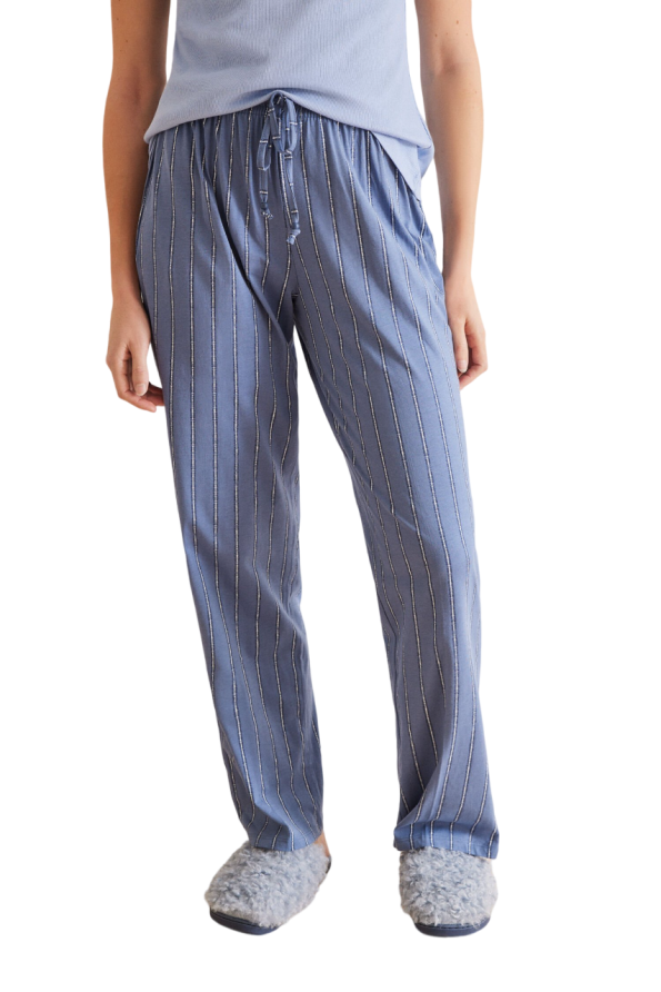 Striped printed long pants