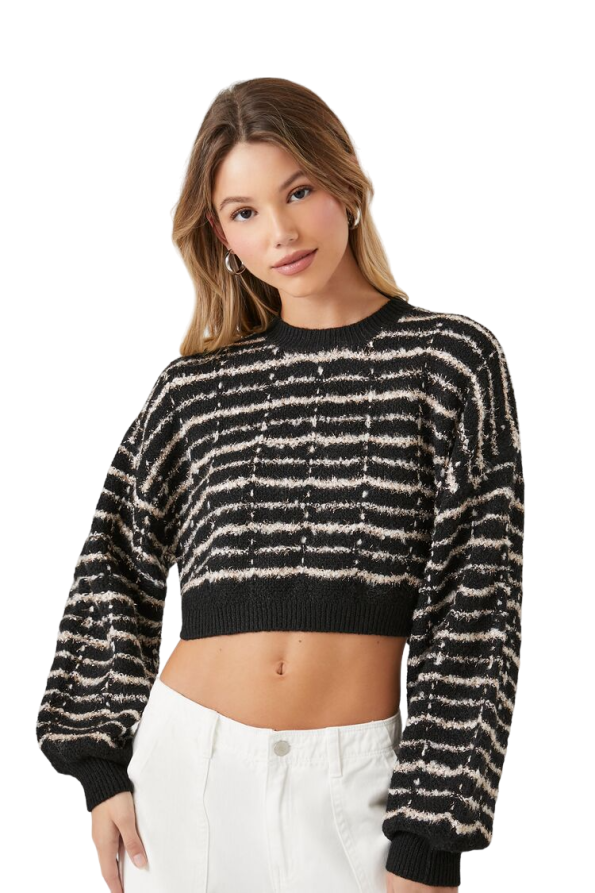 Cropped Stripe Sweater