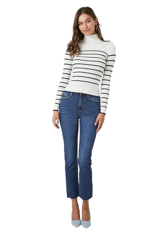 Stretch-Denim Straight Jeans