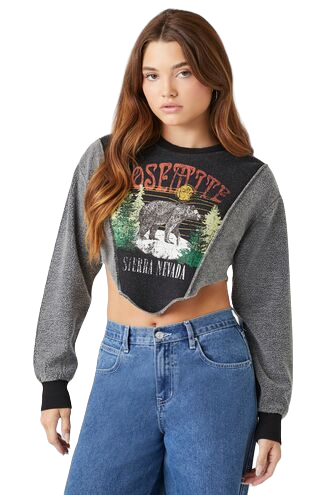 Reworked Yosemite Graphic Crop Top